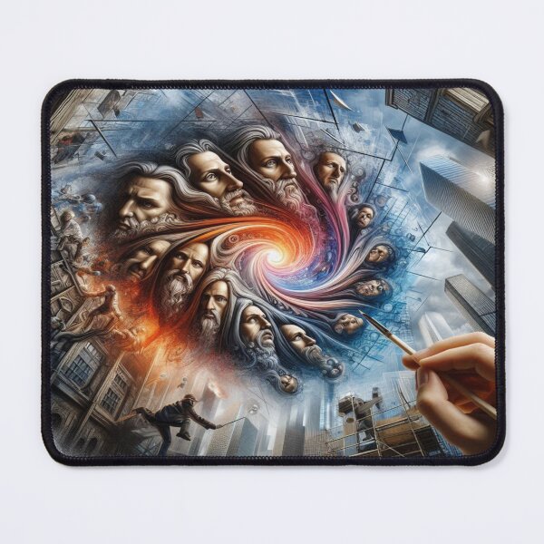 Item preview, Cosmic Renaissance – Faces in Transition, Painted Between Time, City and Starlight designed and sold by FotoworldEdel.