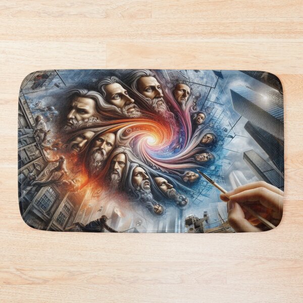 Item preview, Cosmic Renaissance – Faces in Transition, Painted Between Time, City and Starlight designed and sold by FotoworldEdel.