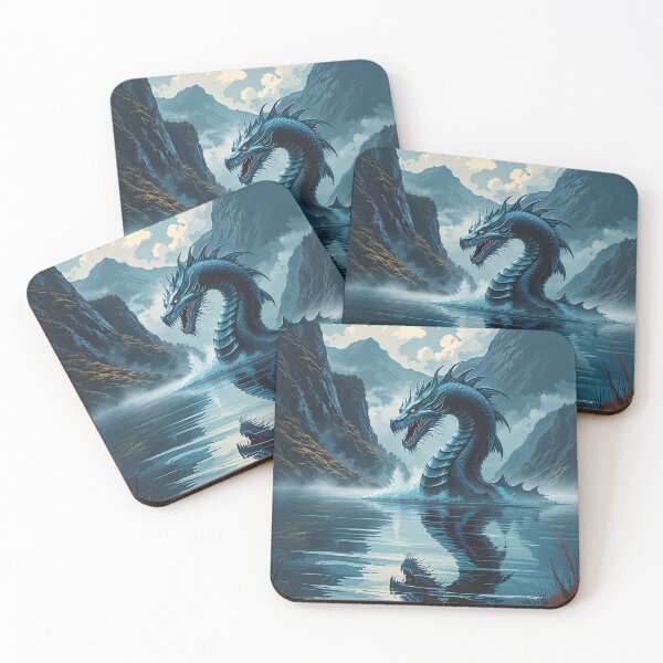 Item preview, Mythical Sea Serpent Emerging from Lake designed and sold by Prachodayat Artworks.