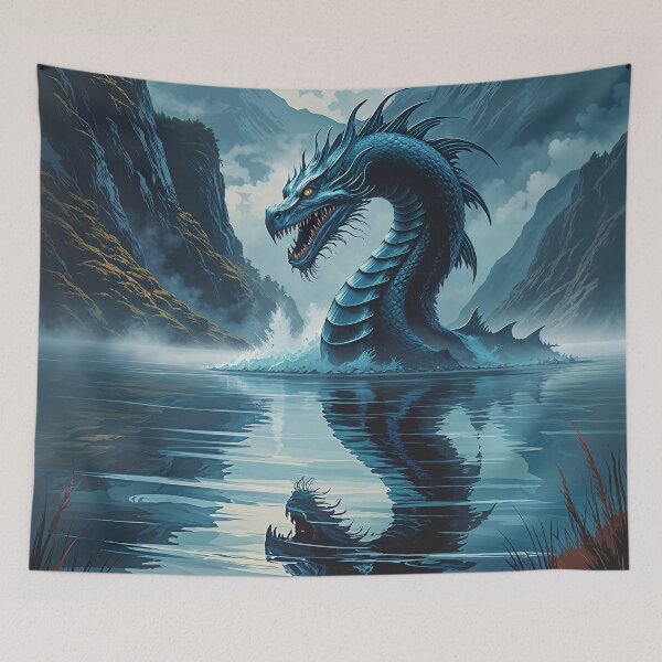 Item preview, Mythical Sea Serpent Emerging from Lake designed and sold by Prachodayat Artworks.