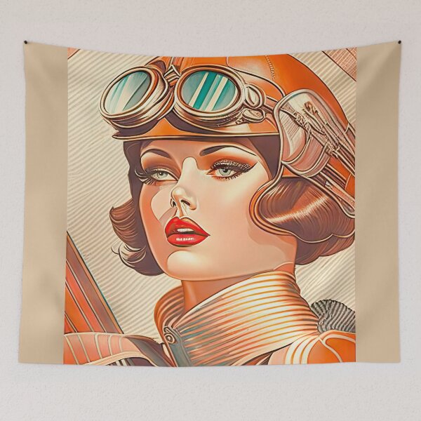 Item preview, Art Deco Aviatrix designed and sold by LanaGustavsson.