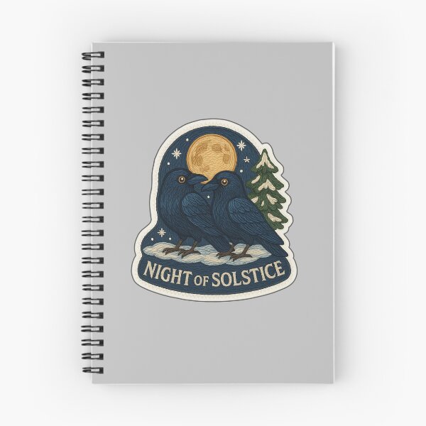 Item preview, Raven Winter Solstice Embroidery Sticker – Night of Solstice Twin Ravens Patch designed and sold by Nuist25.
