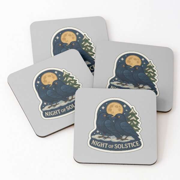Item preview, Raven Winter Solstice Embroidery Sticker – Night of Solstice Twin Ravens Patch designed and sold by Nuist25.