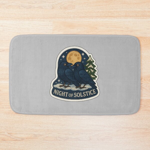Item preview, Raven Winter Solstice Embroidery Sticker – Night of Solstice Twin Ravens Patch designed and sold by Nuist25.