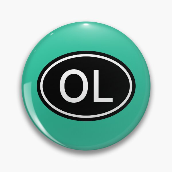 Item preview, OL Initials Monogram Oval White Letters designed and sold by Jeallan Designs.
