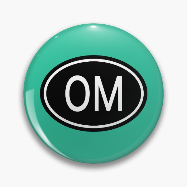 Item preview, OM Initials Monogram Oval White Letters designed and sold by Jeallan Designs.