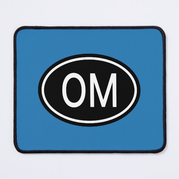 Item preview, OM Initials Monogram Oval White Letters designed and sold by Jeallan Designs.