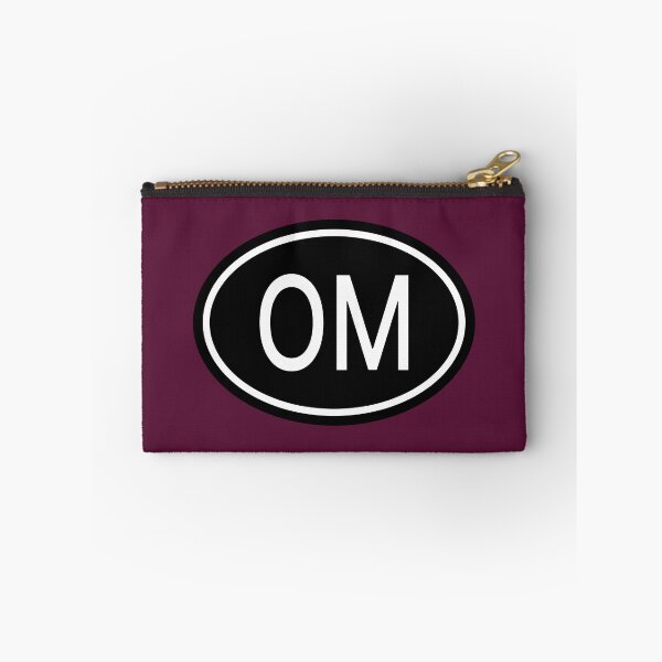 Item preview, OM Initials Monogram Oval White Letters designed and sold by Jeallan Designs.