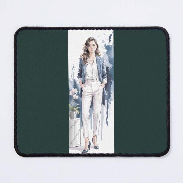 Item preview, Professional Woman In Blue Blazer White Pants By Merch, Limited Edition designed and sold by kraackforest.
