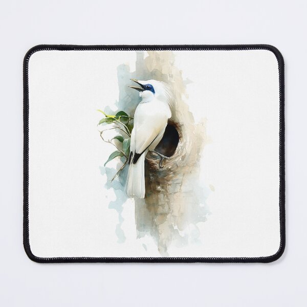 Item preview, Bali Myna – Leucopsar rothschildi Bird Art | Rare Starling & Wildlife Lover Gift designed and sold by Alder and Cedarwood.