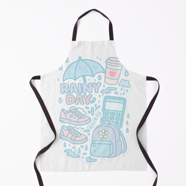 Item preview, Back to school items in maximalist design with rainy theme elements, AI generated designed and sold by dvoevnore.
