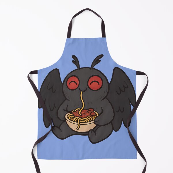 Item preview, Spooky Cute Mothman Slurping Spaghetti – Cryptid Comfort Food designed and sold by designsbyhw.