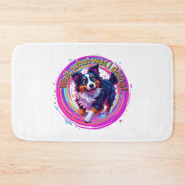 Item preview, Swirly Aussie "Wait, What Was I Doing?" Neon Funny Quote Shirt designed and sold by Tong4130.