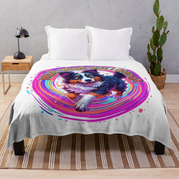 Item preview, Swirly Aussie "Wait, What Was I Doing?" Neon Funny Quote Shirt designed and sold by Tong4130.