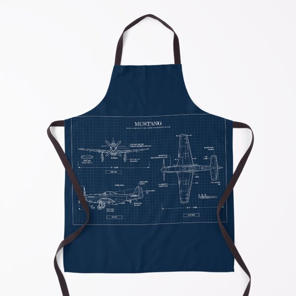 Item preview, Mustang: North American P-51D Horizontal (Navy Blueprint) designed and sold by BGALAXY.