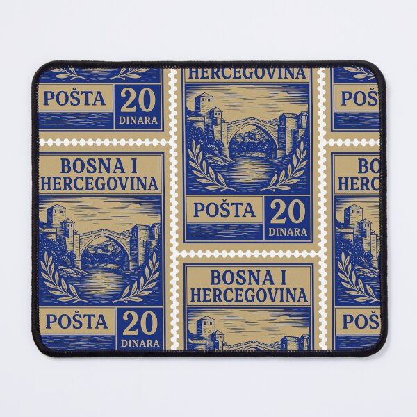 Item preview, Vintage Bosnia Postage Stamp | Mostar Bridge Retro Design designed and sold by Travellerz.