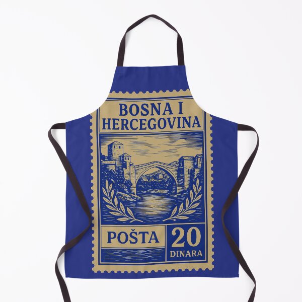 Item preview, Vintage Bosnia Postage Stamp | Mostar Bridge Retro Design designed and sold by Travellerz.