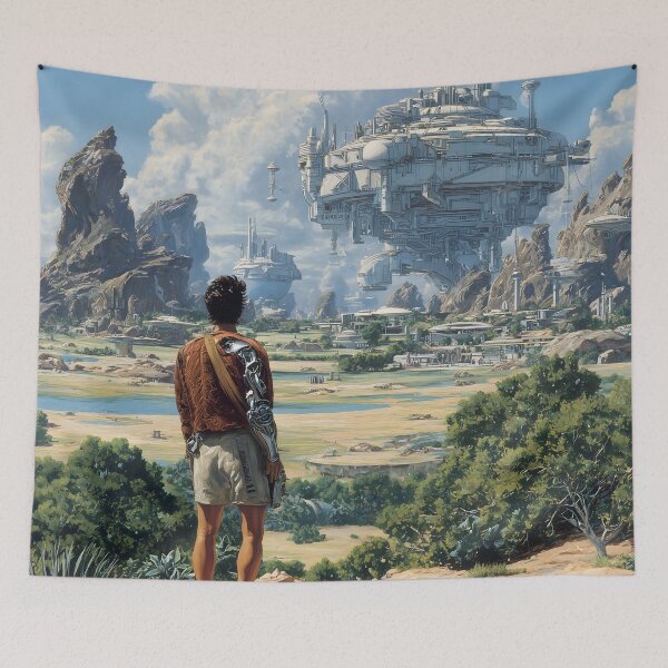 Item preview, Retrofuturist & Cyberpunk Art | Futuristic Man & Aero Frutiger Movement 1 designed and sold by Velvetcosmonova.