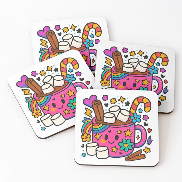 Item preview, Cute maximalist Christmas mug with marshmallows and cinnamon, playful background, AI Generated designed and sold by dvoevnore.