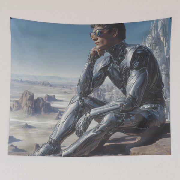 Item preview, Retrofuturist & Cyberpunk Art | Futuristic Man & Aero Frutiger Movement 4 designed and sold by Velvetcosmonova.