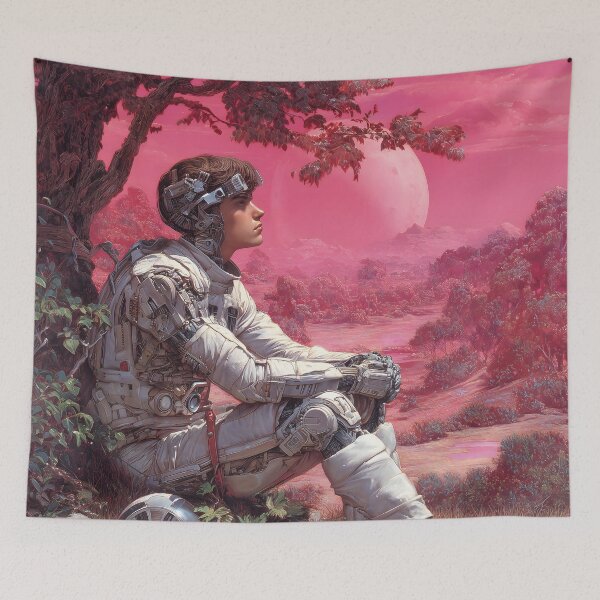 Item preview, Retrofuturist & Cyberpunk Art | Futuristic Man & Aero Frutiger Movement 5 designed and sold by Velvetcosmonova.
