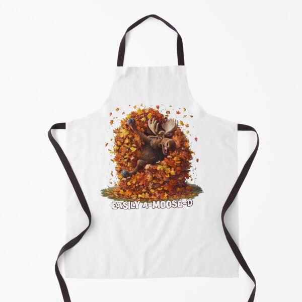 Item preview, Easily A-Moose-D – Silly Autumn Moose Playing in Leaves designed and sold by SOFAGIRL COLLECTIONS.