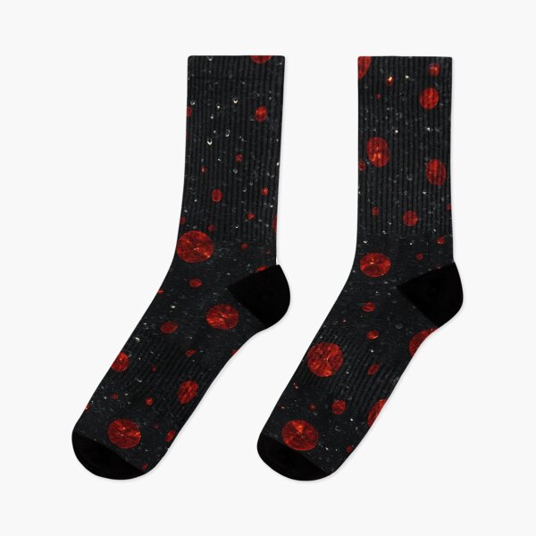 Item preview, Black Background with Red Glitter Dots Seamless designed and sold by SassyArtistry.