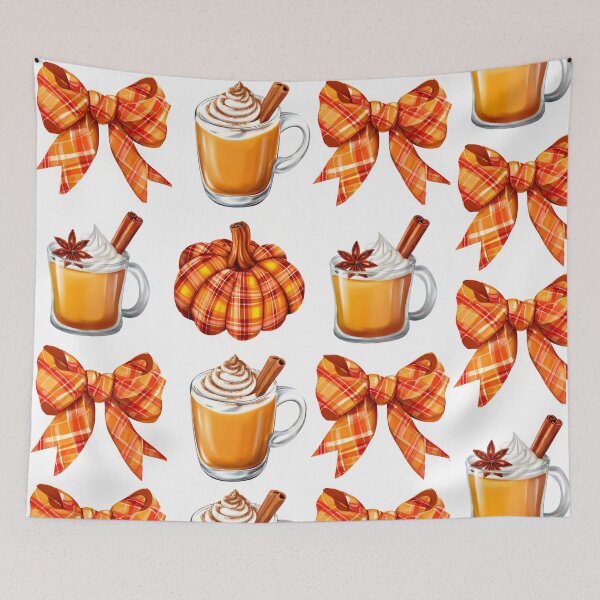 Item preview, Pumpkin Spice Fall Coquette Bow designed and sold by Freshinkshop.