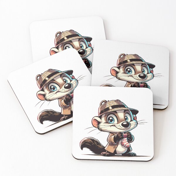 Item preview, Detective Ferret – Funny Cute Cartoon Animal Mystery Graphic Tee designed and sold by Graphic Botique.