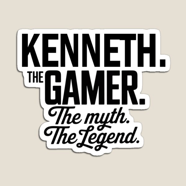 Item preview, Kenneth The Gamer The Myth The Legend Kenneth Name - Funny Gamer Quote design designed and sold by Oussinc.