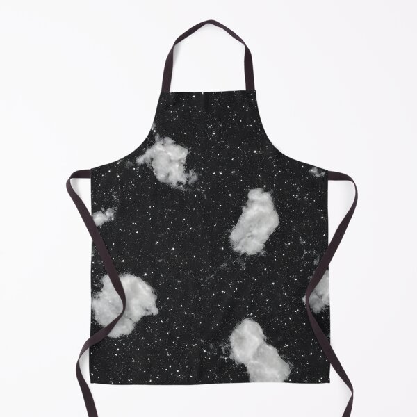 Item preview, Black Space with White Clouds Seamless Pattern designed and sold by SassyArtistry.