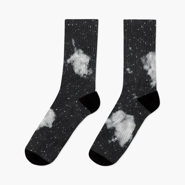 Item preview, Black Space with White Clouds Seamless Pattern designed and sold by SassyArtistry.