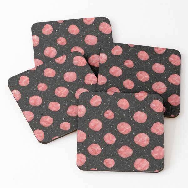 Item preview, Black Glitter with Pink Dots Seamless Pattern designed and sold by SassyArtistry.