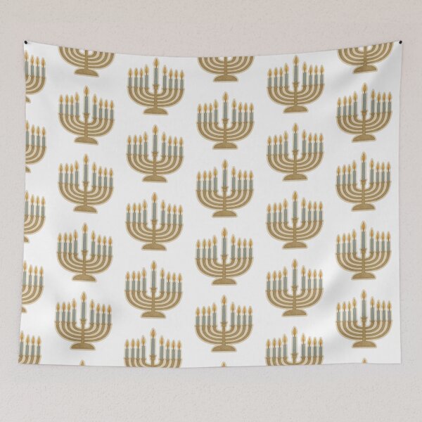 Item preview, Hanukkah menorah illustration featuring lit candles on transparent background, AI Generated designed and sold by dvoevnore.