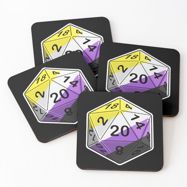 Item preview, Nonbinary Pride D20 designed and sold by pyenfraduk21.