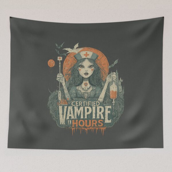 Item preview, Certified Vampire Hours Nurse designed and sold by HEXANDGLOSS.