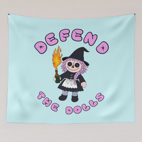 Item preview, DOLLS OF DELINQUENCY (comrade ragdoll, blue background) designed and sold by Delinquent Doll.