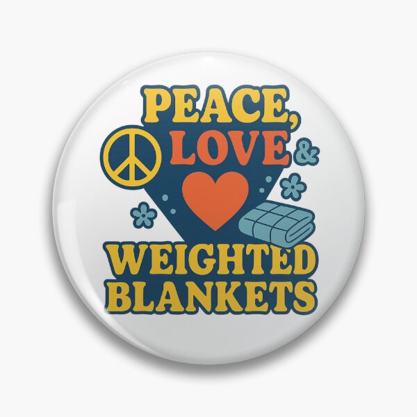 Item preview, Peace, Love & Weighted Blankets | Cozy Autism Acceptance Design designed and sold by QuestandQuirk.