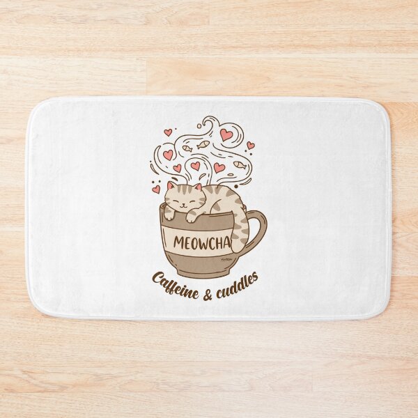 Item preview, Sleepy Cat in a Meowcha Cup designed and sold by FiesterArt.