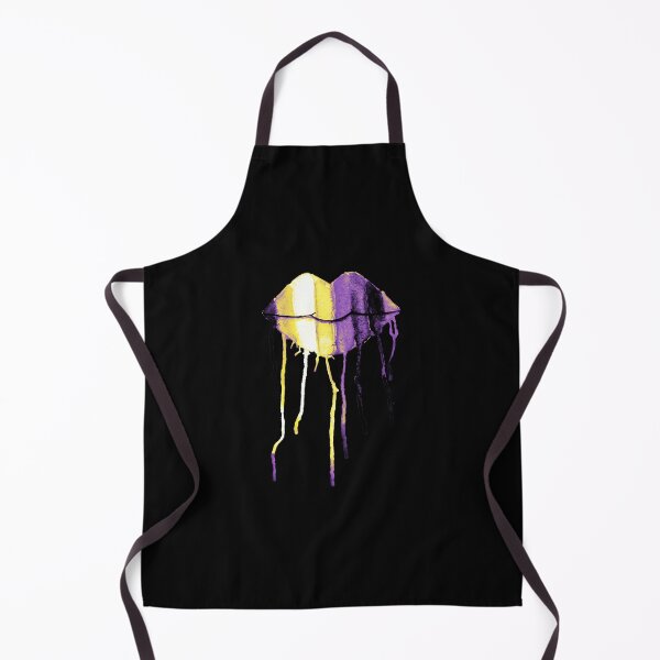 Item preview, Nonbinary Pride Dripping Watercolor Lips designed and sold by pyenfraduk21.