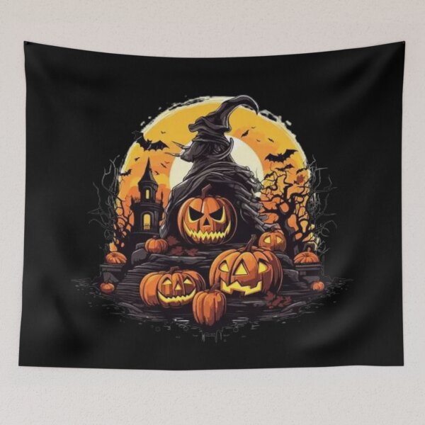 Item preview, Vintage Autumn Halloween scene Scary  designed and sold by Malyyx.
