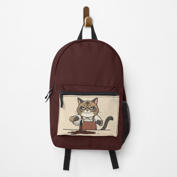 Item preview, Grumpy barista cat designed and sold by Furrista.