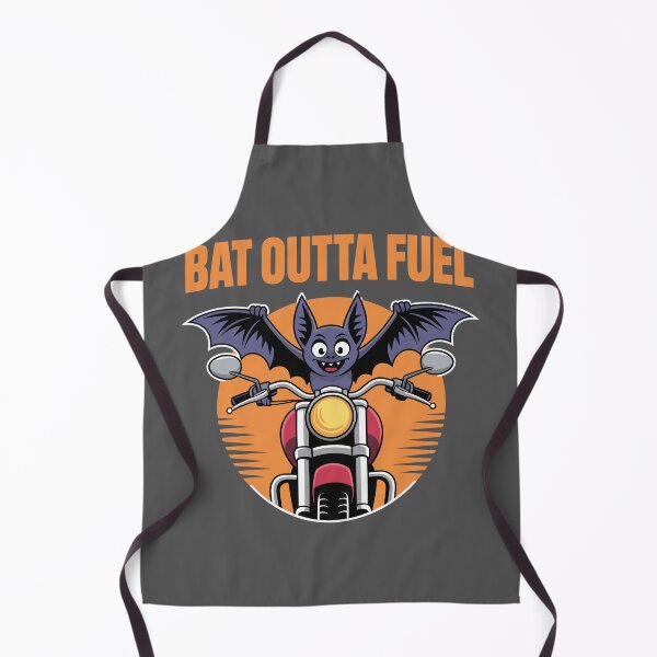 Item preview, BAT OUTTA FUEL: This quirky design, featuring a determined cartoon bat clinging to motorcycle handlebars. For the Halloween Festive Season designed and sold by Grang Art Artistic Designs.