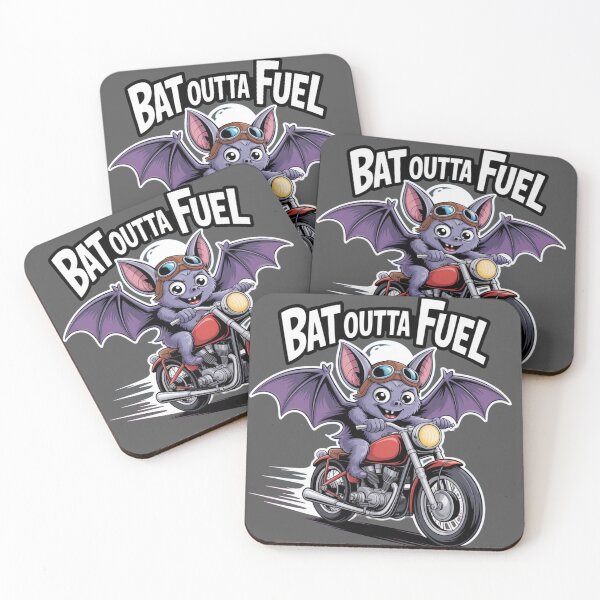 Item preview, Biker Bat: This quirky design, featuring a determined cartoon bat clinging to motorcycle handlebars. For the Halloween Festive Season designed and sold by Grang Art Artistic Designs.