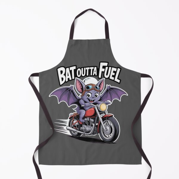 Item preview, Biker Bat: This quirky design, featuring a determined cartoon bat clinging to motorcycle handlebars. For the Halloween Festive Season designed and sold by Grang Art Artistic Designs.
