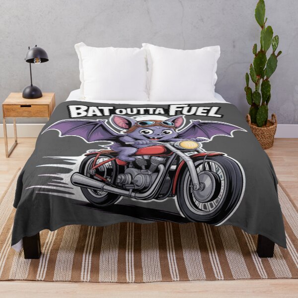Item preview, Biker Bat: This quirky design, featuring a determined cartoon bat clinging to motorcycle handlebars. For the Halloween Festive Season designed and sold by Grang Art Artistic Designs.