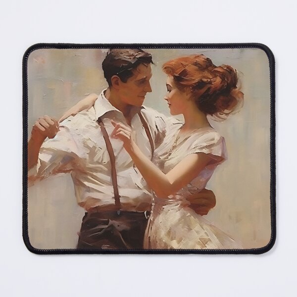 Item preview, Vintage Love Wall Art, Vintage Romanticism Painting, Couple Dancing Wall Art, Dancing Couple Painting, Antique Love Print, Romantic Wall Art designed and sold by SavageVision.