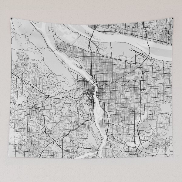 Item preview, Portland City Map of Oregon, USA - Light designed and sold by deMAP.