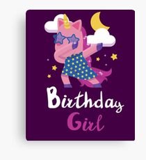 Geburtstag Mädchen Geschenk tupfen Leinwanddruck
