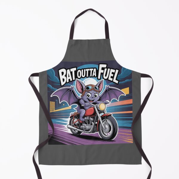 Item preview, The Midnight Ride: This quirky design, featuring a determined cartoon bat clinging to motorcycle handlebars. For the Halloween Festive Season designed and sold by Grang Art Artistic Designs.